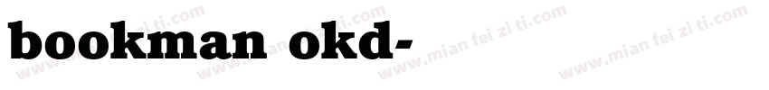 bookman okd字体转换